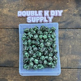 15mm Printed Silicone Beads - 10pc:_Camo