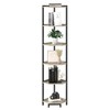 Hzuaneri Corner Shelf Stand, Corner Bookshelf, Storage Standing Shelf Unit