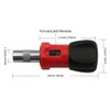 TorSor 2 Pack Stubby Ratcheting Screwdriver Short Mini Ratchet Wrench