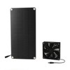 Solar Panel Fan Kit 20W Powered Mini Portable for Greenhouse