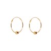 jewellerybox 9ct Yellow Gold Hoop Earrings with 3mm Bead