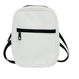 Shoulder Bag for Men, Messenger Bag Made of PU, High Capacity Waterproof Men's Bag for Hanging, Messenger Sling Chest Crossbody Bag, Chest Bag, Small Backpack for Men and Women, White PU Leather Men's