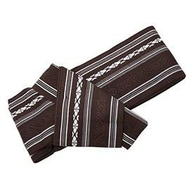 Kimonoya Sarasa mk-101 Cotton Dedicated Pattern One-Touch Yukata Belt Men's Cotton Square Belt in 6 Colors, E-Brown