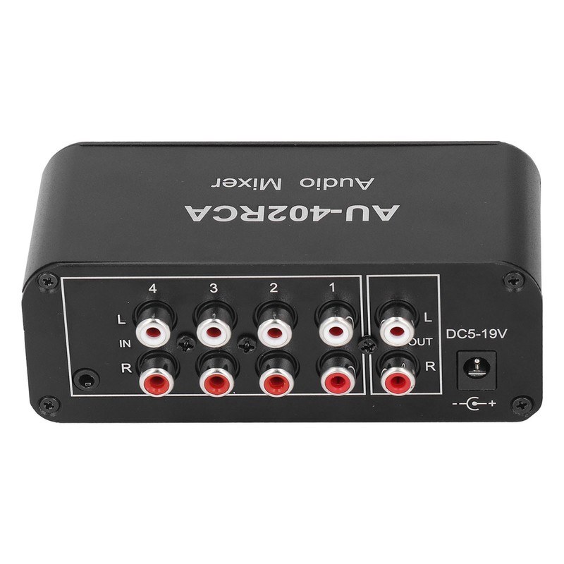 Bidirectional Audio Switcher 4 Way Stereo L R Sound Channel