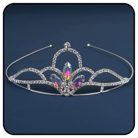 Handcess Light up Sparkly Rhinestone Tiaras and Crowns LED Silver Crystal Crown Headband Princess Costume Tiara Birthday Rave Hair Accessories for Women and Girls
