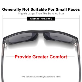 SKYOLUY 2 Pack Excellent Bifocal Sunglasses for Men Women Durable TR90 Classic Wide Frame Design Sun Readers, UV400 Outdoor Reading Sunglasses for Driving/Fishing/Golf (Black & Grey, +3.0)