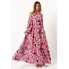Petal & Pup Women's Hilary Pleated Maxi Dress, Pink Floral