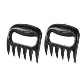 2 PCS Black Meat Tearer, Bear Claw Meat Divider, Pork Claw Meat Claws, Meat Handling Tools, Plastic Meat Pulling Fork, Barbecue Spreader