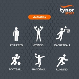 TYNOR Calf and Shin Support Air Pro, Black & Orange, Small, 1 Unit