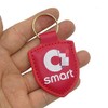 Genuine Red Leather Keyring Keychain Key Fob for Smart Fortwo
