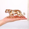 Crystal Leopard Cheetah Figurine Realistic Animal Art Collection Table Decoration