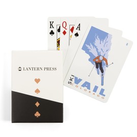 Lantern Press Vail, CO, Stylized Skier (52 Playing Cards, Poker Size Card Deck with Jokers)