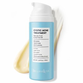 BellamiLuxx Cystic Acne Treatment for Face: Hormonal Acne Treatment Cream for Teens & Adults - Salicylic Acid & Tea Tree Oil Pimple Spot Remover - Anti-Acne Moisturizer Reduces Redness, Blemishes