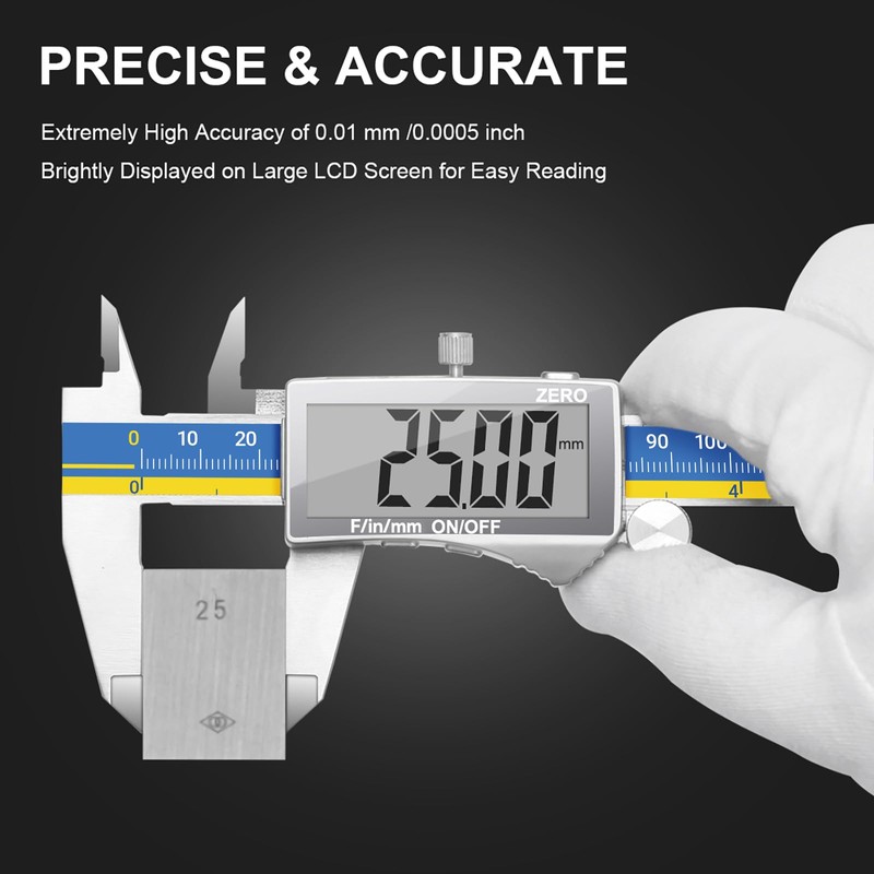 Digital Caliper, Preciva Electronic Stainless Steel Caliper Measuring Tool Vernier