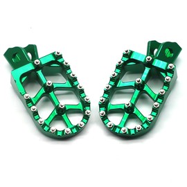 MZS Dirt Bike Foot Pegs, Motocross Footpeg MX Footrest Rest Accessories CNC Green Compatible with KLX 230 KLX230 2020-2023 / KLX230R 2020-2023 / KLX230S 2022-2023 / KLX150L 2014-2021