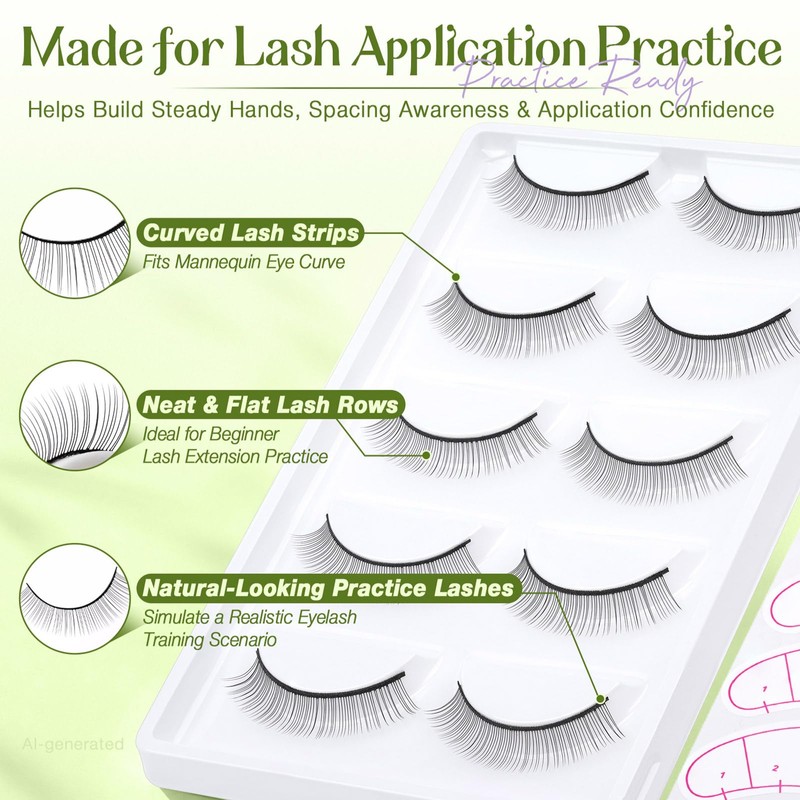 30 Pairs Practice Lashes for Lash Extension Training