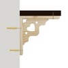 Antrader 2PCS Wooden Shelf Brackets,6" Wall Mount Natural Wood Bracket,Solid