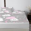 BSNTHO Cute Clouds Waterproof Mattress Pad Protector Star Sky Printing