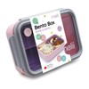melii Bento Box With Removable Divider, Pink Purple Grey, 42.2