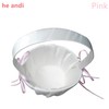 he andi Wedding Flower Girl Basket with Double Heart Rhinestone