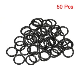 sourcing map Nitrile Rubber O-Rings 18mm OD 14mm ID 2mm Width, Metric Sealing Gasket for Automotive Machine Plumbing, Pack of 50