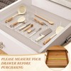 Teenyyou Expandable Kitchen Drawer Organizer Clear Acrylic Utensil Organizer Adjustable