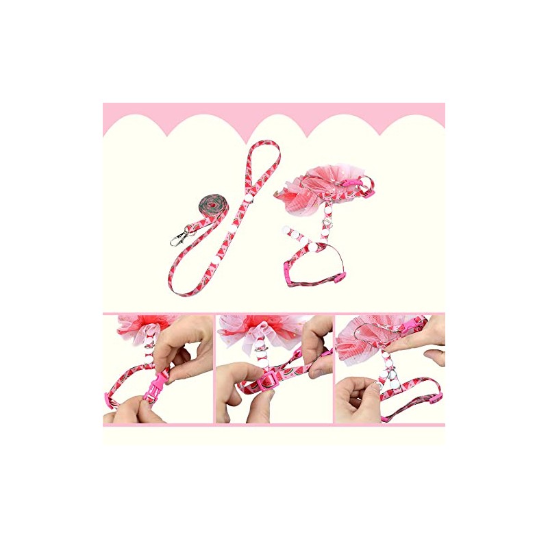 Ferret Harness and Leash Walking Vest Harness with Tutu Skirt