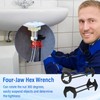 Changbloom 2 Pack Multifunctional Sink Wrench, Plumbing Tool for Tight