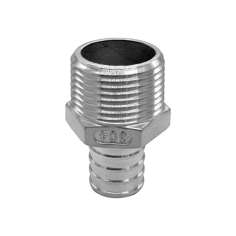 Fitvell Barb Crimp PEX 1/2" x 1/2" NPT Male Threaded
