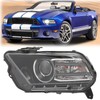 WUSILILU Headlight Assembly for 2013-2014 Ford Mustang HID/Xenon Headlight w/Led