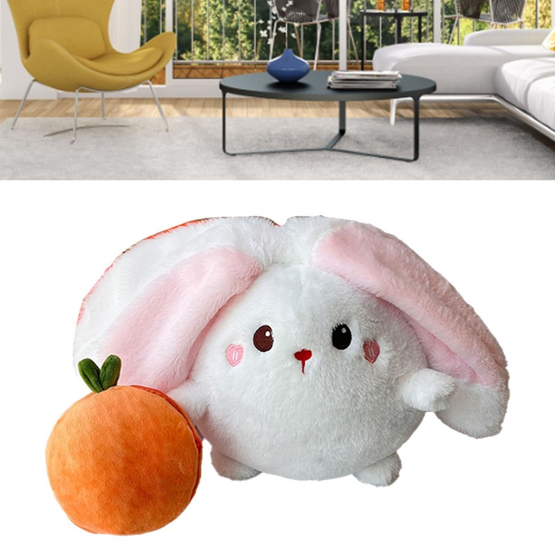Animal Plush Doll Adorable Soft Reversible Persimmon Plush Toy Pillow