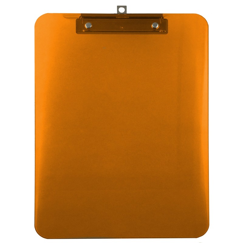 Trade Quest Plastic Clipboard Transparent Color Letter Size Low Profile