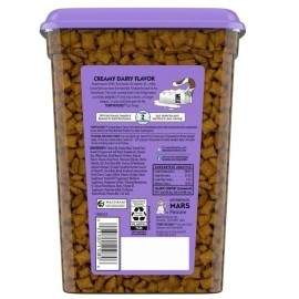 TEMPTATIONS Classic Crunchy and Soft Cat Treats Creamy Dairy Flavor 16 Oz Tub