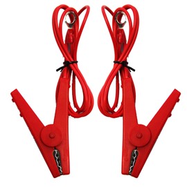 Electric Fence Jumper Leads Cable with Crocodile Clip, Electric Fence Connector for Fencing System(Pair: Red & Red)