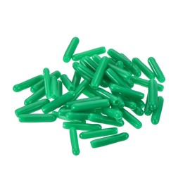QUARKZMAN Pack of 50 Rubber Caps 1.5 mm ID Sealing Cap Chair Leg Caps Protective Caps Vinyl Caps Rubber End Caps Screw Protection Cover Screw Thread Dark Green