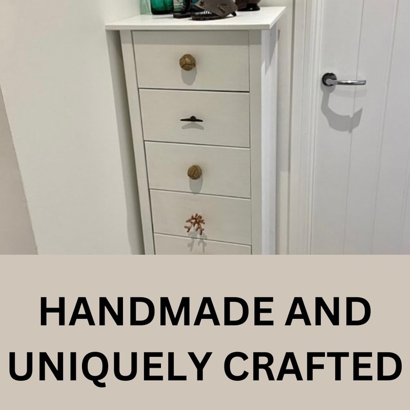 Coral Metal Knob Drawer Pull in Gold Bronze Copper Silver