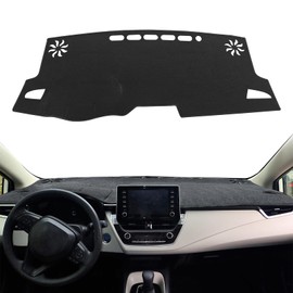 HEDAQI Dash Cover for Toyota Corolla 2019-2024, Dashboard Cover Mat for Corolla 2019 2021 2022 2023 2024 Non-Slip Sunshield Protector Dash Cover Mat, Black