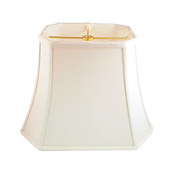 Royal Designs Rectangle Cut Corner Lamp Shade - White - (5 x 6.5) x (8 x 12) x 10