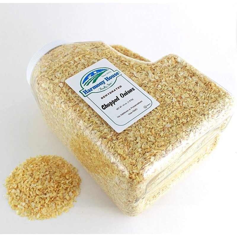Harmony House Dried Onions, Chopped – Dehydrated Vegetables for Cooking,
