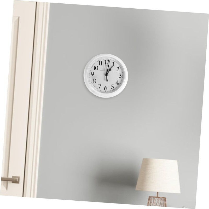 ORFOFE 9-inch Plastic Wall Clock Silent Wall Hanging Decor Clock