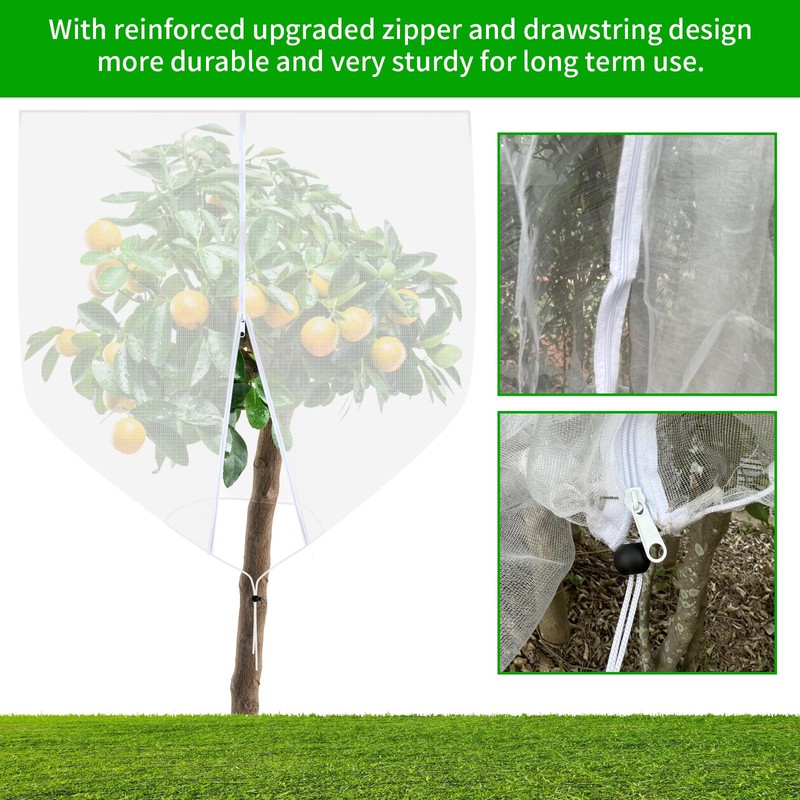 Large Fruit Tree Netting, Cookmaster 10x10Ft Insect Bird Barrier Netting