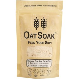 Bare Boutique - OatSoak Bath Additive 500g. Skin Relief, Soothing Bath Powder for Itchy Skin, Psoriasis, Eczema, Chicken pox and Sunburn. Ideal for Soap Making.