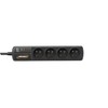 Infosec Blackline 4 Socket with Surge Protection S4