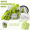 Emotional Support Pickle, 60 Affirmation Cards Jar for Daily Encouragement,