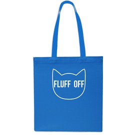 Fluff Off Cat Face Tote Shopping Gym Beach Bag 42cm x38cm, 10 litrest-Small-Saphire