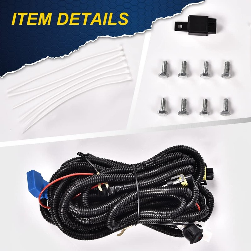 ALLGOOD LED Fog Lights w/Bulbs, Compatible with Chevy Silverado 1500