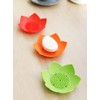 Lotus flower soap dish with holes for moisture to drain colorful green 2ea