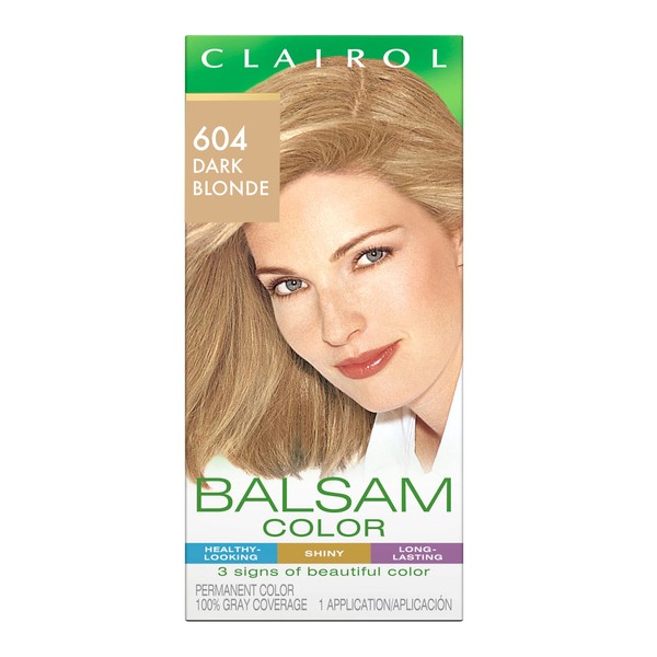 Clairol Balsam Permanent Hair Dye, 604 Dark Blonde Hair Color, Pack of 1
