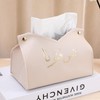 TIAMORK Tissue Box Holder, PU Leather Tissue Box Cover Holder