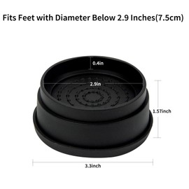 Qingchuang 8 Pack Adjustable Furniture Risers, Bed Risers Heavy Duty Anti Slip Rubber, 1 inch Round Stackable Washing Machine Riser Creates an Additional 1", 2" or 3" Chair, Table, Desk, Sofa Raisers